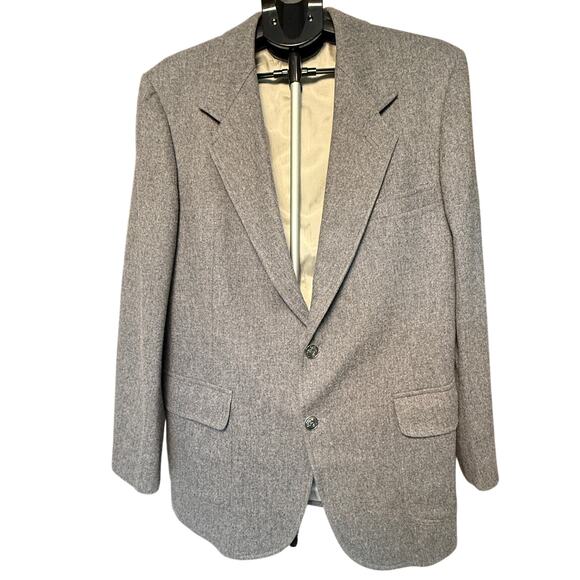 VINTAGE PENDLETON Wool Sport Coat Blazer Men’s 42L Gray Virgin Wool Made in USA - Picture 1 of 16